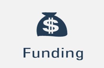 A graphic depicting a bag of money with a dollar sign on it with the word "Funding" beneath it.