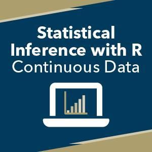 Statistical inference with R continuous data with a computer icon